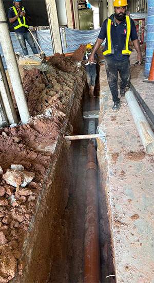 Construction Sewerage Pipe Work